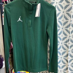 Jordan Forest Green Quarter-Zip Top